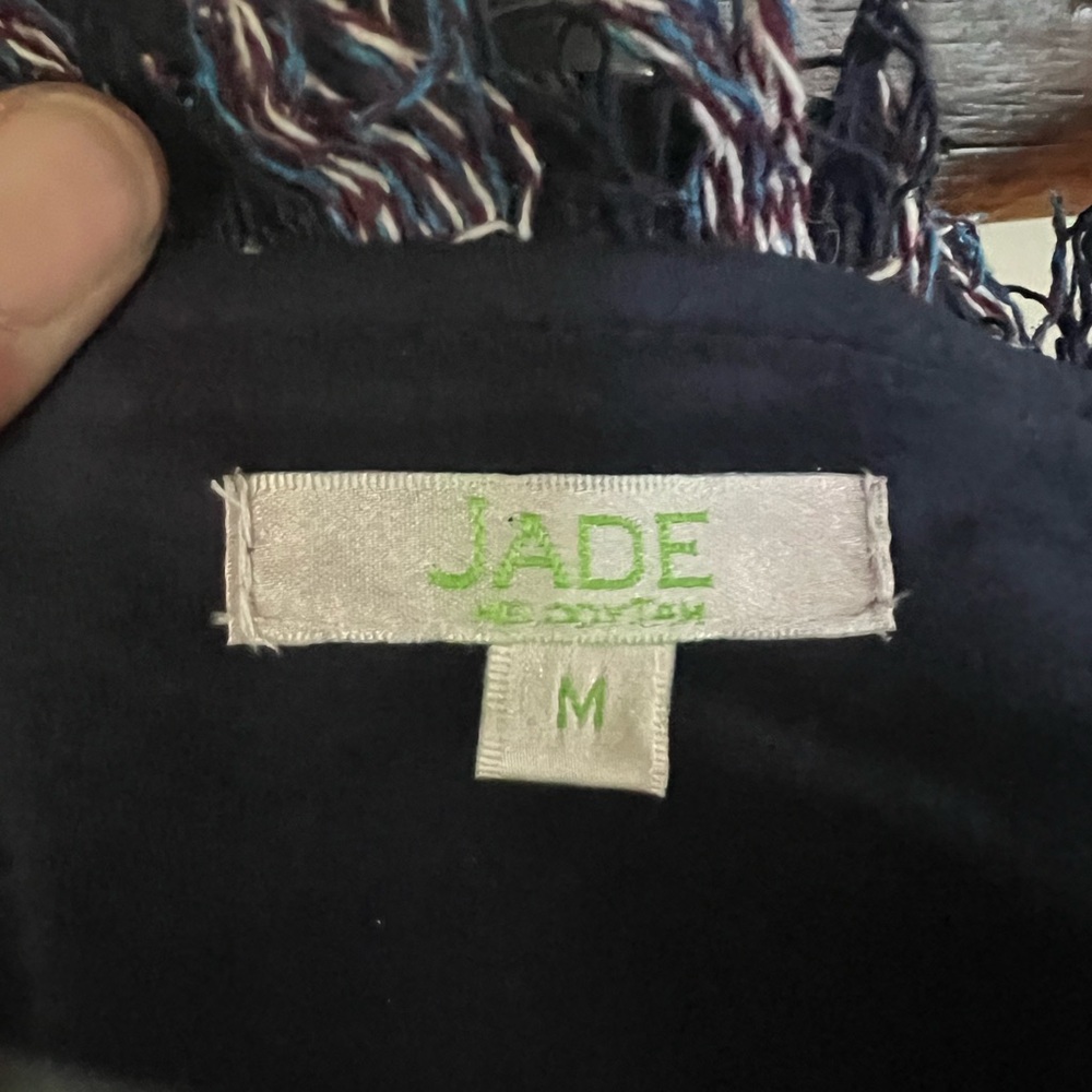 Jade Chic Navy And White Patterned Jacket - image 4